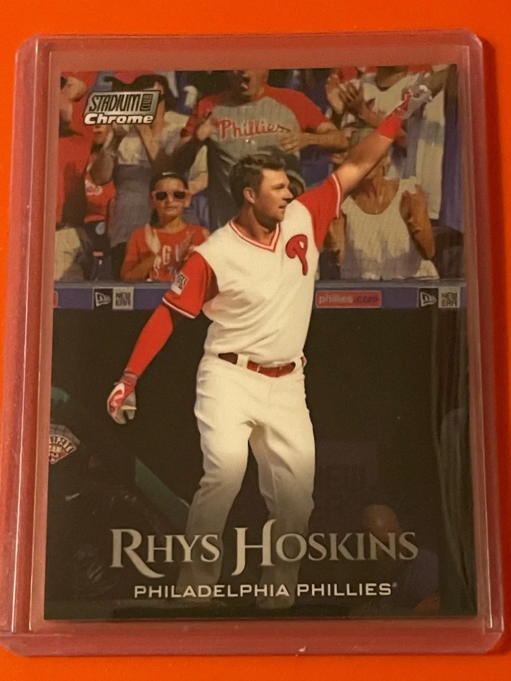 Rhys Hoskins #SCC-55 2019 Topps Stadium Club Chrome Baseball Trading Card